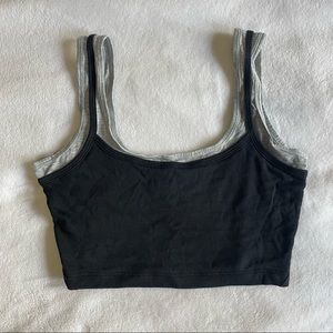 Lululemon Crop Tank - Black/Grey